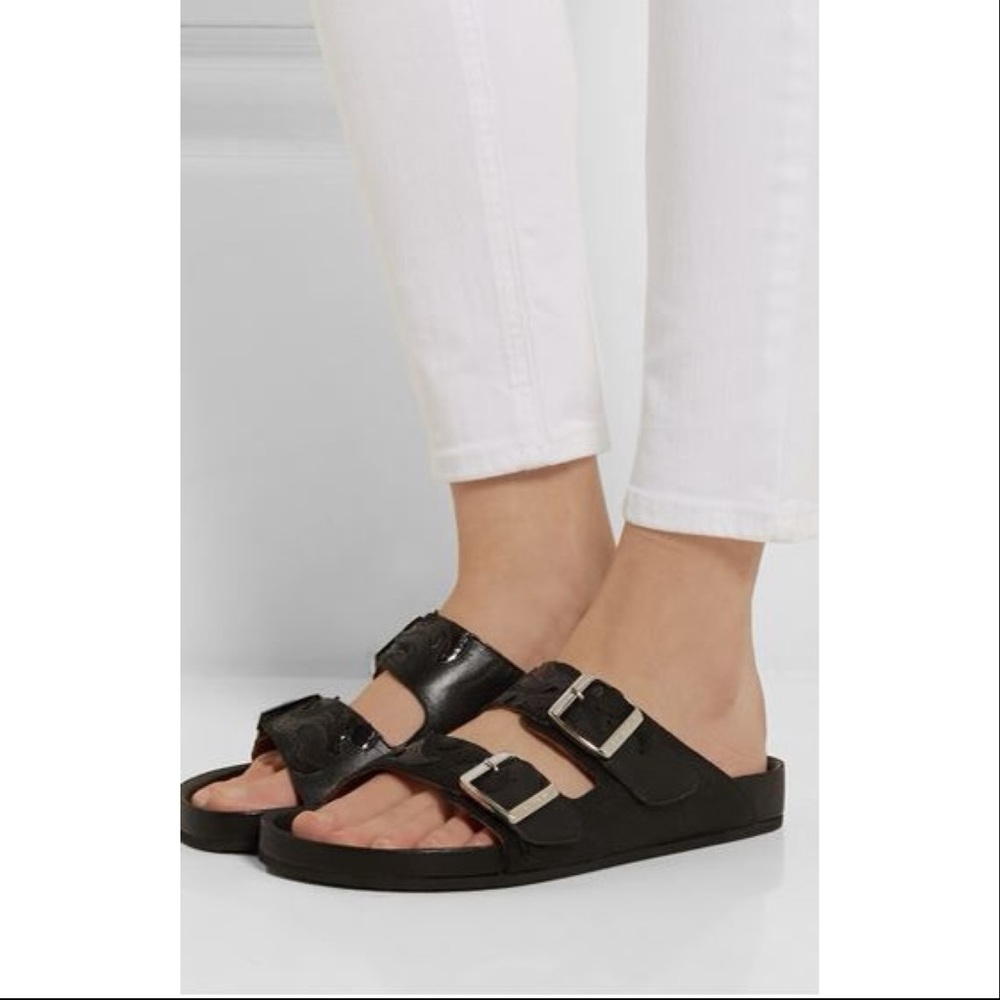 ISABEL MARANT ÉTOILE Gail Appliquéd Leather Slides